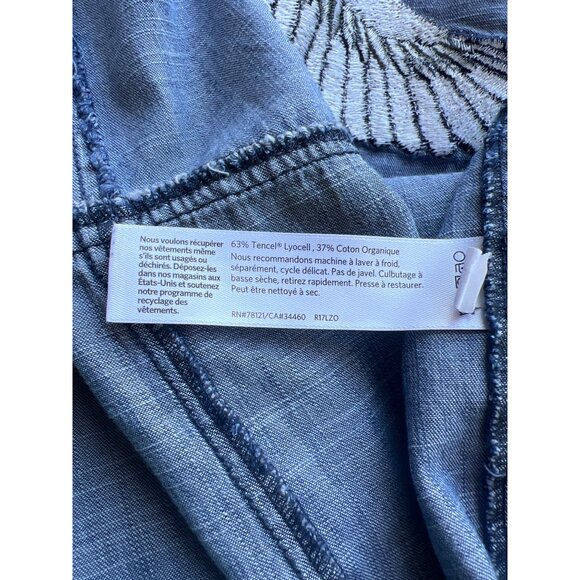 Eileen Fisher Open-Front Jacket Embroidered Bald Eagle & "Land Of The Free" Sz M - Picture 10 of 10